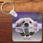 フォトタイポグラフィペット記念キーチェーン キーホルダー (正面)