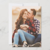 フォトタイポグラフィ日付QRコードの保存モダン セーブザデート (正面)