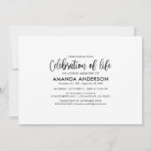 フォトタイポグラフィ |葬儀お祝いの生活 招待状 (裏面)