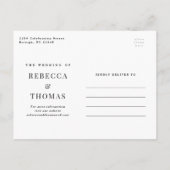 フォトタイモダンプオーバーレイ結婚の種類 インビテーションポストカード (裏面)