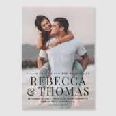 フォトタイモダンプオーバーレイ結婚の種類 マグネット招待状 (正面)