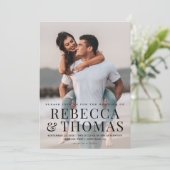 フォトタイモダンプオーバーレイ結婚の種類 招待状 (スタンド正面)