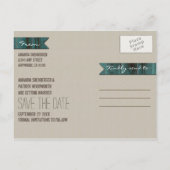 フォトターコイズバーンウッドデイトカードを保存 案内ポストカード (裏面)