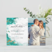 フォトターコイズ水彩Geode BarefootBride™ (スタンド正面)