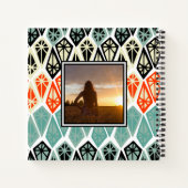 フォトダイヤモンドパターンの強気恐怖を吐く ノートブック (裏面)