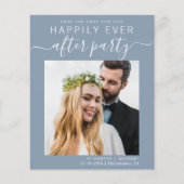 フォトダスティブルーウェディングレセプション日付を保存 (正面)