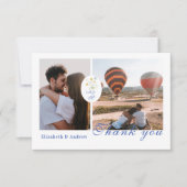 フォトダスティブルークレスト結婚フローラ サンキューカード (正面)