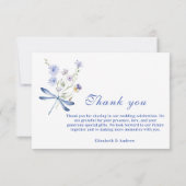 フォトダスティブルークレスト結婚フローラ サンキューカード (裏面)