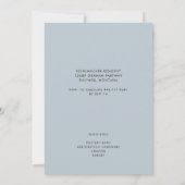 フォトダスティモダンブルーブライダルシャワー 招待状 (裏面)