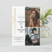 フォトダブルお祝い誕生日パーティー 招待状 (スタンド正面)