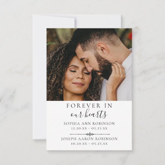 フォトダブル追悼式祈りの言葉カード (正面)