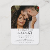 フォトダブル追悼式祈りの言葉カード 名刺 (正面)