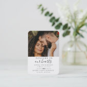 フォトダブル追悼式祈りの言葉カード 名刺 (スタンド正面)