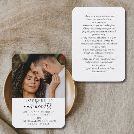 フォトダブル追悼式祈りの言葉カード 名刺