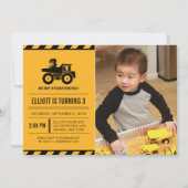 フォトダンプトラック誕生日パーティー招待状 招待状 (正面)