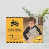 フォトダンプトラック誕生日パーティー招待状 招待状 (スタンド正面)