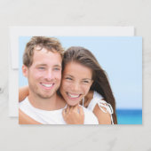 フォトダークトロピカルバードオブパラダイスビーチ結婚式 セーブザデート (裏面)