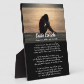 フォトダーク卓上と中毒の詩の記念碑 フォトプラーク (側面)