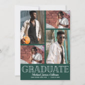 フォトダーク数々のグリーン卒業式パーティー 招待状 (正面)