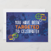 フォトダーツウォーズ誕生日パーティーへの招待 招待状 (裏面)