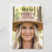 フォトダーティ30歳の誕生日パーティー 招待状 (正面)