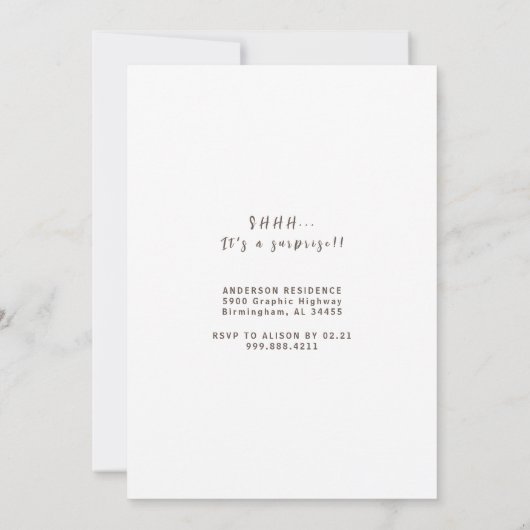 フォトダーティ30歳の誕生日パーティー 招待状 (裏面)