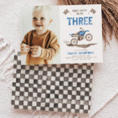 フォトダートバイクサード誕生日招待状 招待状