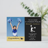 フォトチアリーダー黒金ゴールド卒業パーティー サンキューカード (スタンド正面)