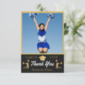 フォトチアリーダー黒金ゴールド白卒業 サンキューカード (スタンド正面)