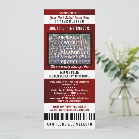 フォトチケットクラス懇親会招待状 招待状 (スタンド正面)