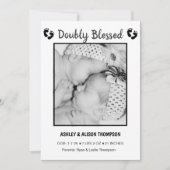 フォトツインの誕生のお知らせを追加 招待状 (正面)