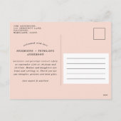 フォトツインモダンのピンクガーリー誕生 シーズンポストカード (裏面)