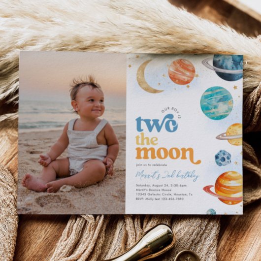 フォトツーザムーンパーティの招待状 招待状