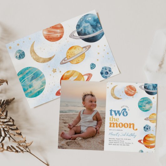 フォトツーザムーンパーティの招待状 招待状