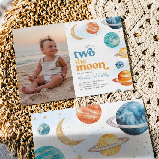 フォトツーザムーンパーティの招待状 招待状