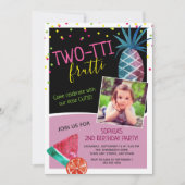 フォトツーッティフルーッティ水彩2nd誕生日パーティー 招待状 (正面)