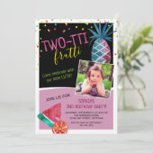 フォトツーッティフルーッティ水彩2nd誕生日パーティー 招待状 (スタンド正面)