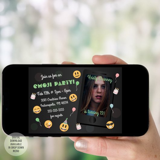 フォトティーンズエモジテーマ誕生会 招待状