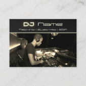 フォトテクノミュージックDJ金ゴールド名刺 名刺 (正面)