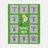 フォトテパーソナライズされたニスコラージュ10 フリースブランケット (正面)