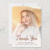 フォトテラコッタスクリプトグラードサンキューカード 招待状 (正面)