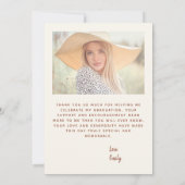 フォトテラコッタスクリプトグラードサンキューカード 招待状 (裏面)