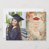 フォトテラコッタワイルドフラワー卒業パーティー 案内状 (正面)