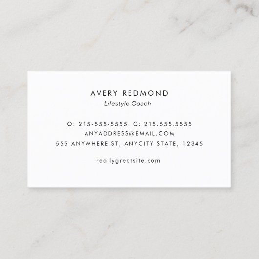 フォトテンプレートプロフェッショナルの追加 名刺 (裏面)