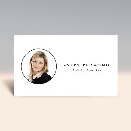 フォトテンプレート挿入の追加プロフェッショナル白 名刺