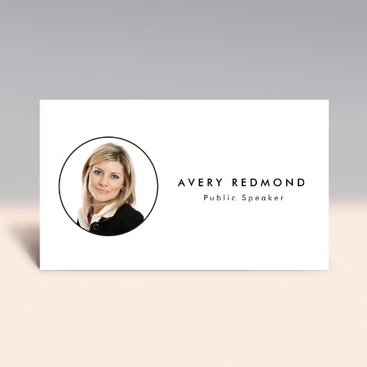 フォトテンプレート挿入の追加プロフェッショナル白 名刺