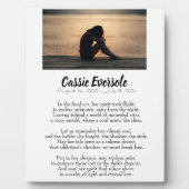 フォトテーブルトップと中毒の詩メモリアル フォトプラーク (正面)