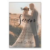 ⭐フォトテーブル番号カード – オーバーレイ不透明 テーブルナンバー (正面)