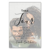 ⭐フォトテーブル番号カード – 名前オーバーレイ不透明 テーブルナンバー (正面)