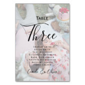 ⭐フォトテーブル番号カード – 重モダンねて不透明 テーブルナンバー (正面)